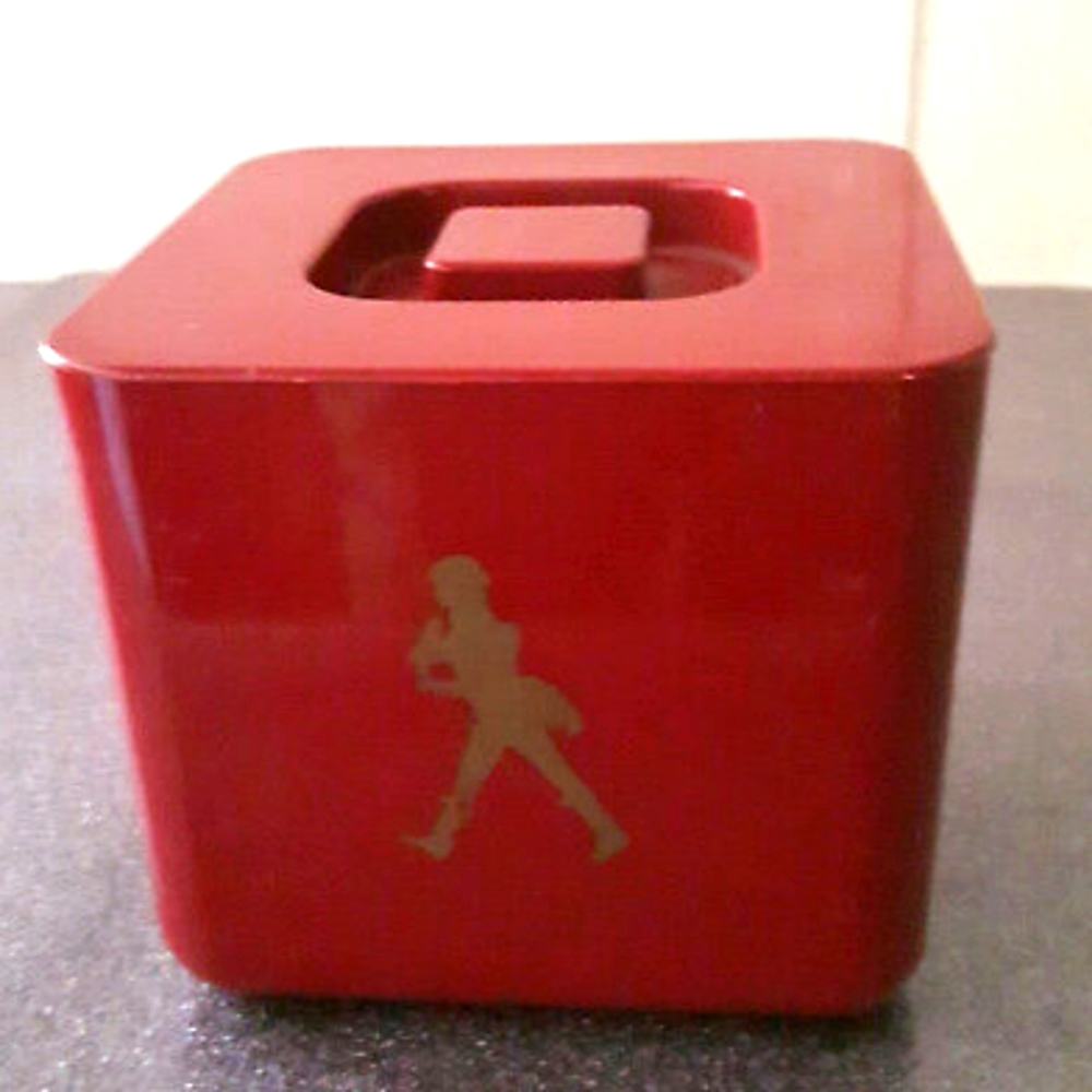 Vintage Johnnie Walker Scotch Ice Bucket Made in England Red Label Whisky